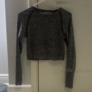 Victoria's Secret Gray Crop Athletic Top